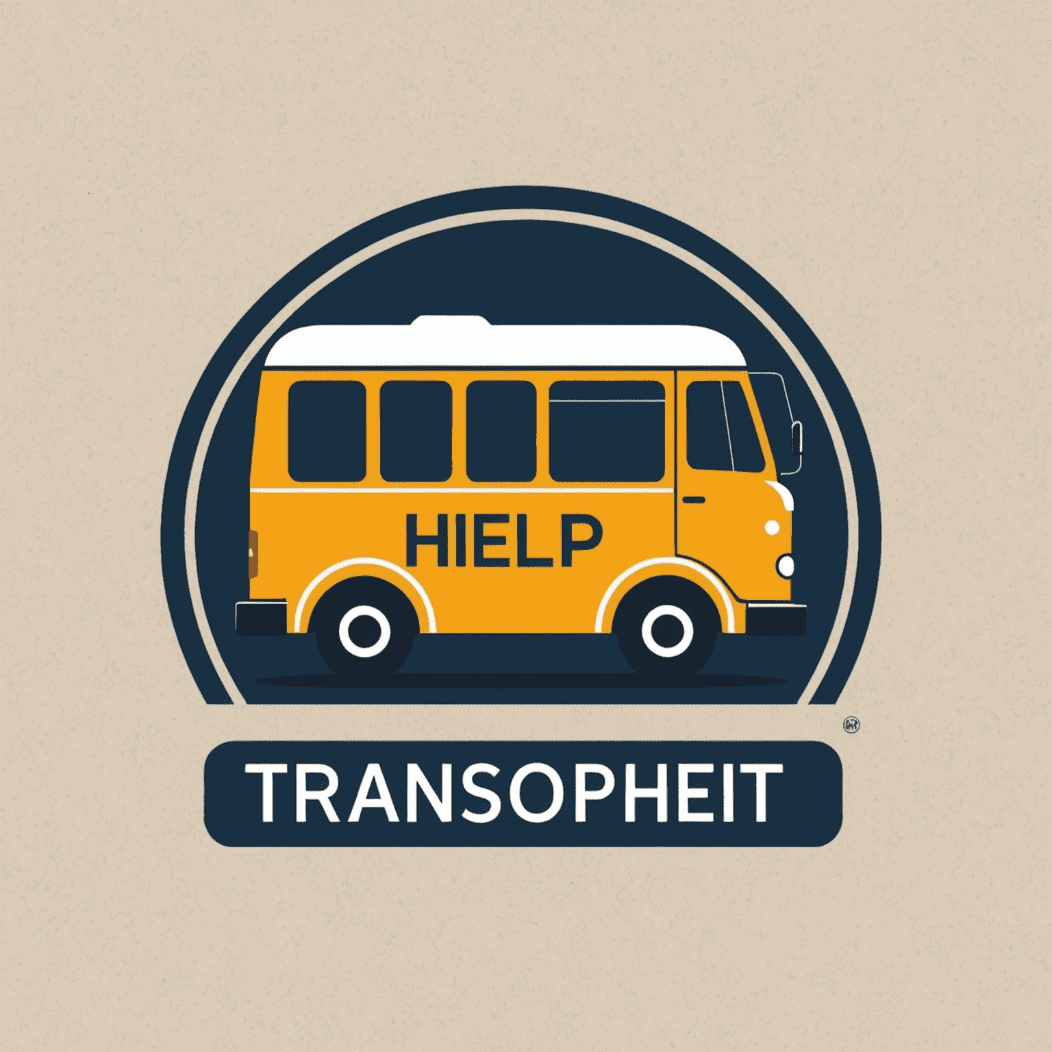 Transport Help Logo - A stylized bus or train icon with the text 'Transport Help' in a modern font