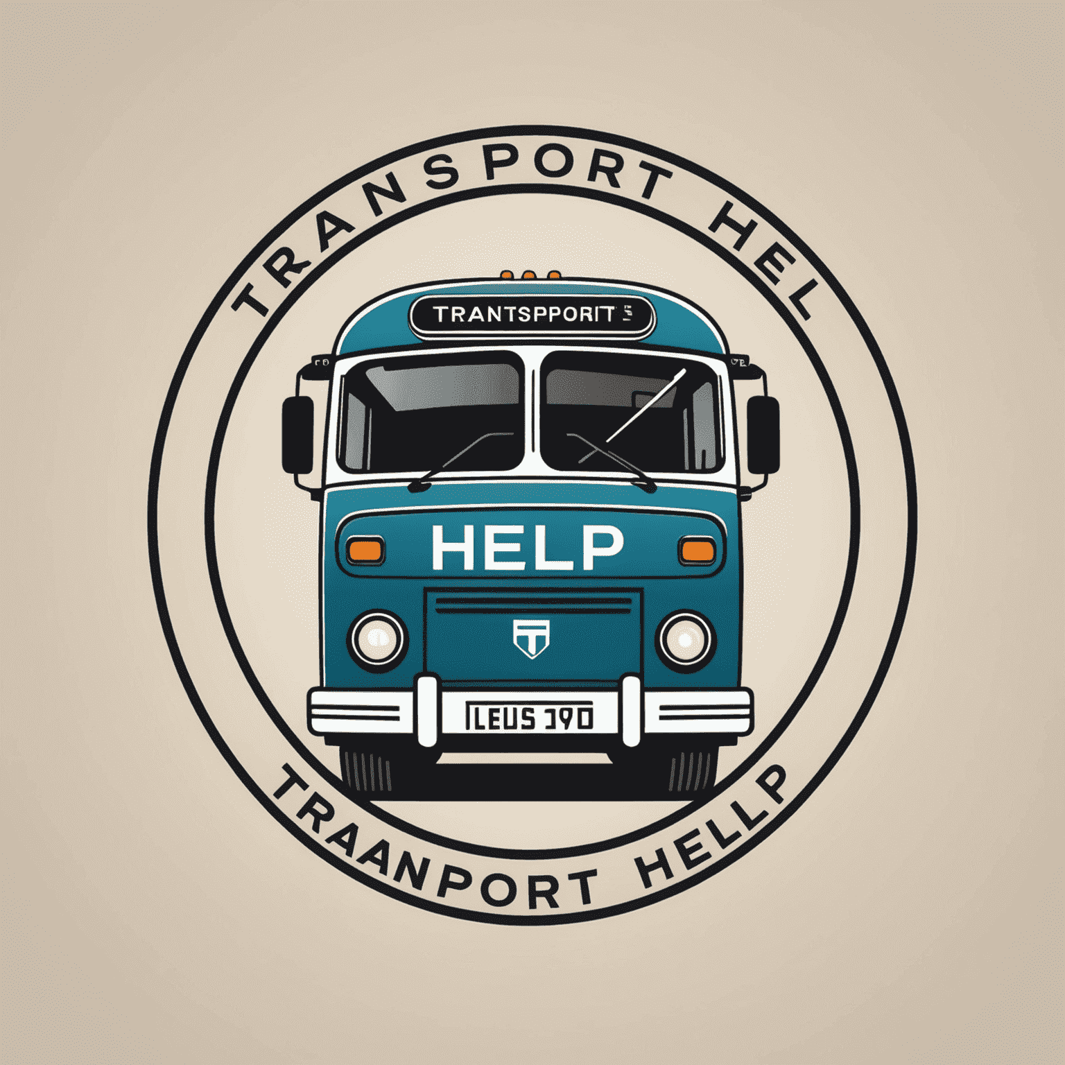 Transport Help Logo - A stylized bus or train icon with the text 'Transport Help' in a modern font